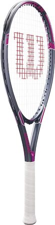 Тенісна ракетка Wilson Tour Slam для дорослих, розмір захоплення 3-4 3/8 (розмір захоплення 2-4 1/4', рожевий / сірий)