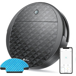 Робот-пилосос LEFANT M330 з функцією миття, 5000Pa, лазерна навігація, PSD-технологія, керування через додаток, 160 хв, для тварин, килимів, твердих підлог, сірий (M1 Чорний)