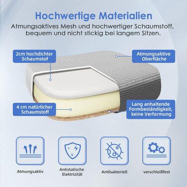 Офісний стіл Hinode з підйомними підлокітниками та функцією гойдання, 360° обертання, регульована висота, ергономічний стілець для дому та офісу з дихаючою сіткою, до 150 кг (Сірий, Стиль 1)