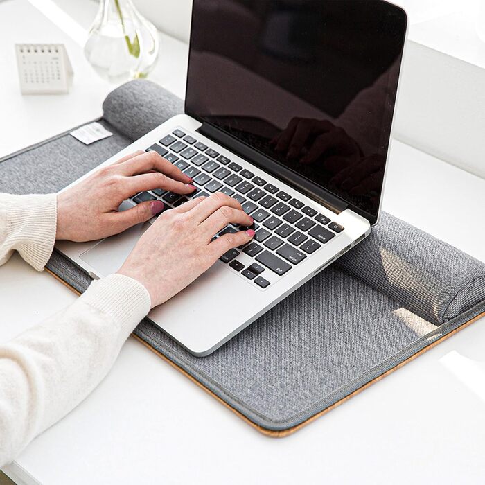 Підставка для ноутбука на колінах, L, з подушкою, для дому/офісу, 17 дюймів, 30.5 x 57 x 4.5 см, деревоподібний дизайн