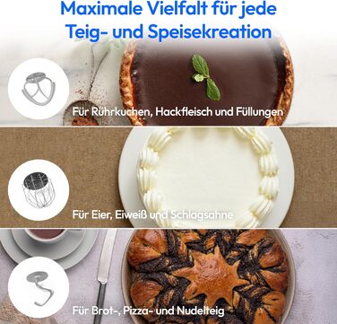 Кухонна машина MEDION MD 12600 Titan: м'ясорубка, 4.6 л чаша з нержавіючої сталі, 800 Вт, тихий двигун, сенсорне дисплею