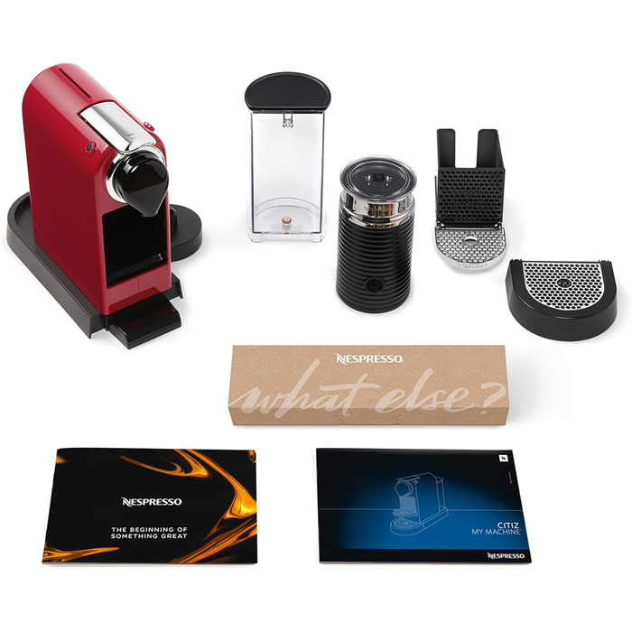 Кавомашина Nespresso Krups Citiz & Milk XN741B - червона, автоматичне відключення, 1 л резервуар для води, 1260 Вт