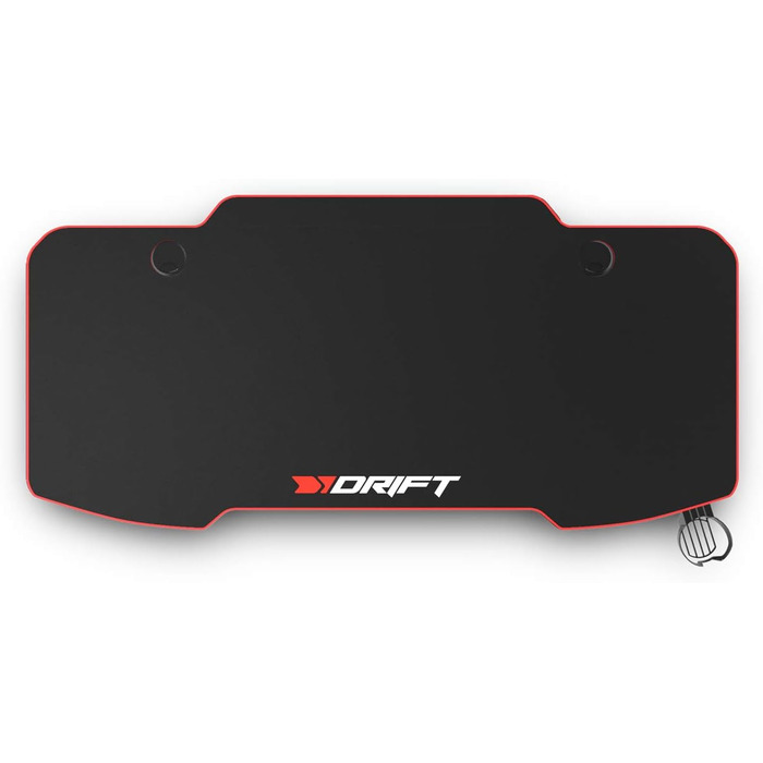 Ігровий стіл DRIFT GAMING з карбоновою поверхнею, великим килимком, підставками для чашок та навушників, регульованими ніжками, чорний (DRDZ200)