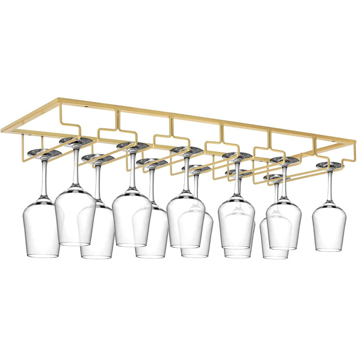 Стелаж для склянок Xverycan (Золотий, 6 рядів)