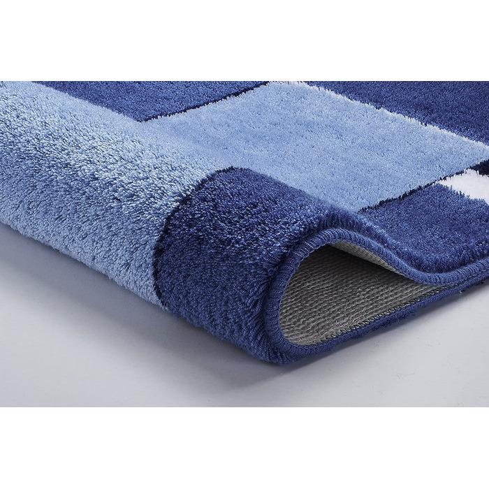 Маленький килимок для ванної з хмарами Падуя синій 60 х 100 см