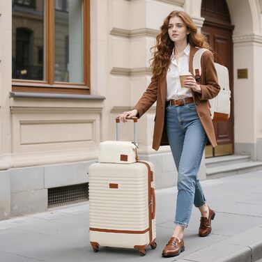 Набір валіз COOLIFE 3шт: велика валіза на коліщатках, рюкзак та сумка для туалетних речей (ABS, TSA-замок, 4 колеса)