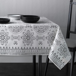 Скатертина Atenas Home Textile Argos Blanco, бавовна з покриттям, 150 х 200 см