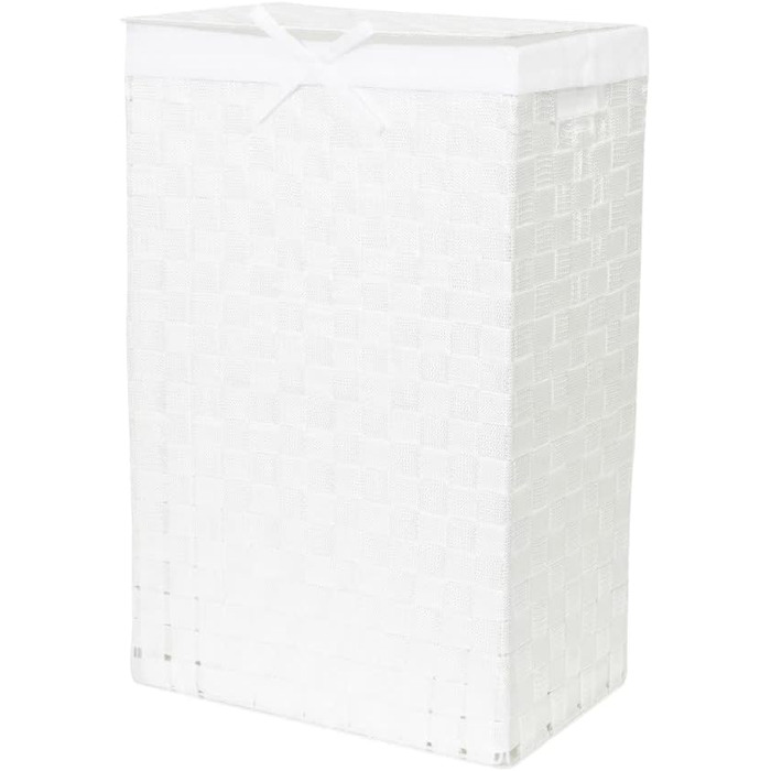 Кошик для білизни RAN6891 Stan з кришкою, ручками, плетіння з металевим каркасом, знімний вкладиш з льону, 30 x 30 x 50 см, Коричневий