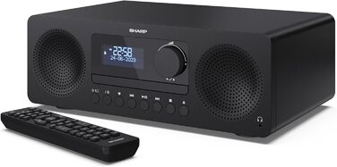 Компактна система SHARP XLB520D, 40 Вт, DAB/FM, Bluetooth, моноблок Hi-Fi, чорний