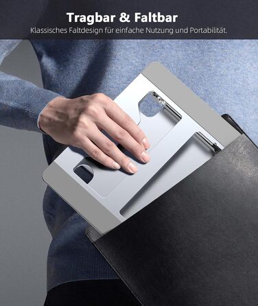 Підставка для ноутбука BoYata: регульована висота, ергономічна, з вентиляцією, для MacBook, Dell, HP, Acer (10-17 дюймів)