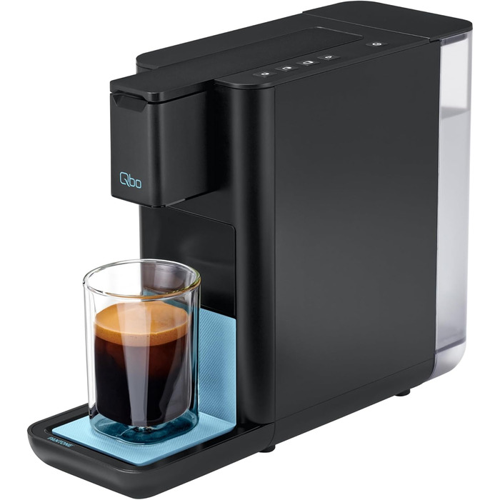 Кавомашина Tchibo Qbo ICONIC Pantone™ Premium з 16 капсулами для еспресо, кави та кави Grande, компактний інноваційний дизайн, колір Sky Blue + 16 капсул
