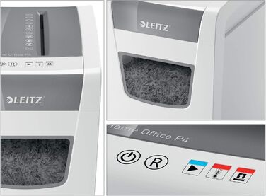 Шредер Leitz IQ Aktenvernichter Home Office: безпечний знищення документів, P4, 23L, для офісу, білий
