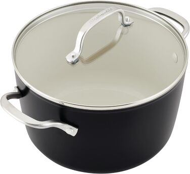 Набір кухонного посуду KitchenAid Harteloxierte Keramik, 9 предметів, матовий чорний