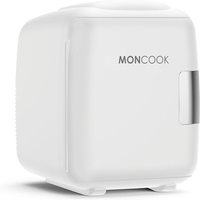 Mini-холодильник MONCOOK для спальні: компактний, портативний, тихий. Охлаждає та підігріває. 14л, білий. Ідеально для дому, офісу, авто, подорожей.
