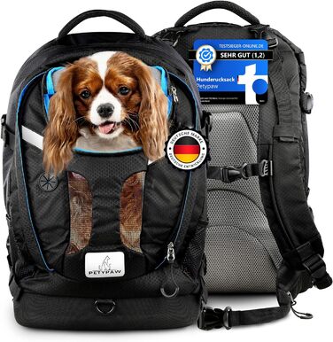 Рюкзак для собак PETYPAW Для собак до 9 кг Дихаюча, водонепроникна система перенесення для походів Подорожі та перевезення собак Рюкзак для собак Вуличний, громадський транспорт