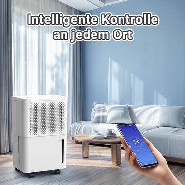 Зволожувач повітря Pasapair 12L - автоматичний осушувач для дому, 3 режими роботи, таймер, цифровий дисплей, для захисту від вологи та плісняви