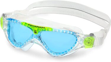 Окуляри для плавання Aquasphere Vista дитячі прозорі і яскраві зелено-блакитні лінзи
