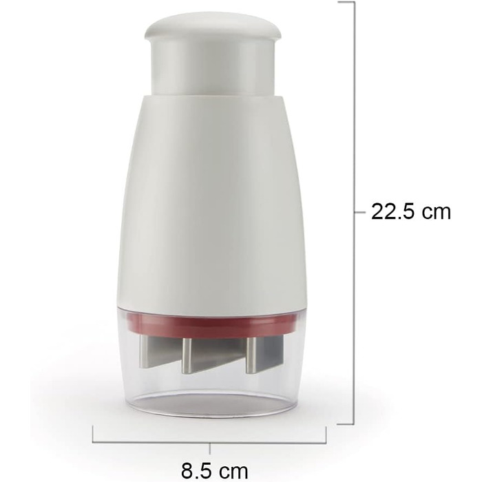 Класична овочерізка Zyliss E910012 Zig Zig, пластик/нержавіюча сталь, білий/червоний, цибулярізка, овочерізка, універсальний подрібнювач, можна мити в посудомийній машині, гарантія 5 років Classic Hacker