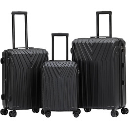 Набір валіз BEIBYE валіза на колесах твердий корпус, замок TSA, здвоєні колеса, надставка
