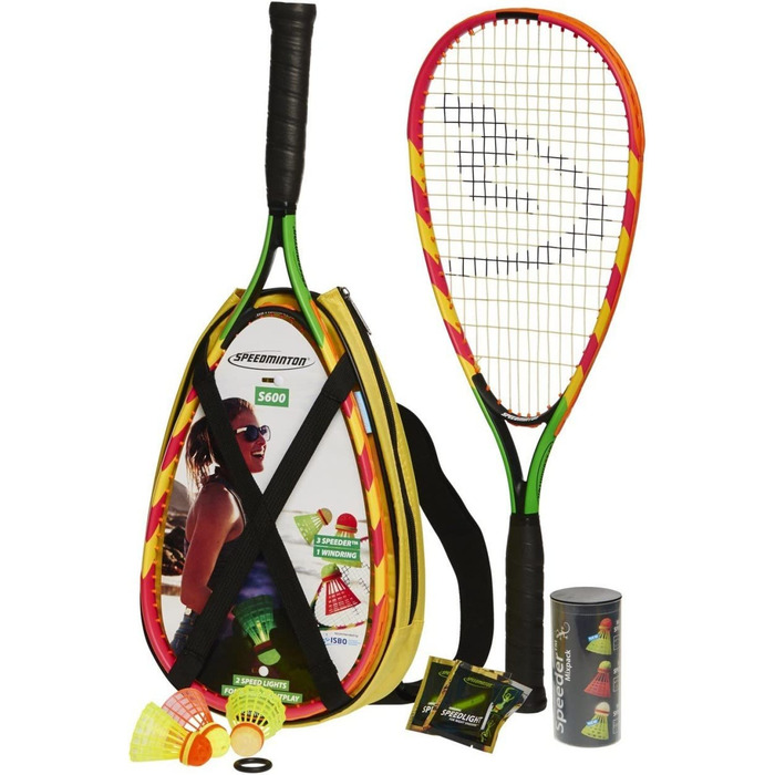 Комплект Speedminton S600, зелений / жовтий / рожевий, Одномісний розмір