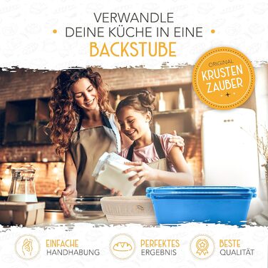 Емальована форма для випікання хліба з кришкою та кошиком для підйому тіста - міцна 28см форма з чавуну - ідеальна для тостів, хліба, випікання в чавунному горщику, аксесуари для випікання, броттоп (Блакитний, Квіткова форма)