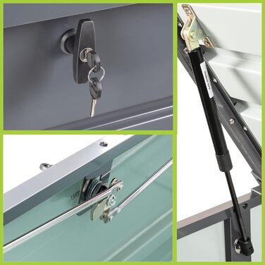 Водонепроникна садова скриня Grindi Morus 600л для подушок, інструментів, вуличний ящик для зберігання на балкон, терасу, в гараж (Сірий)