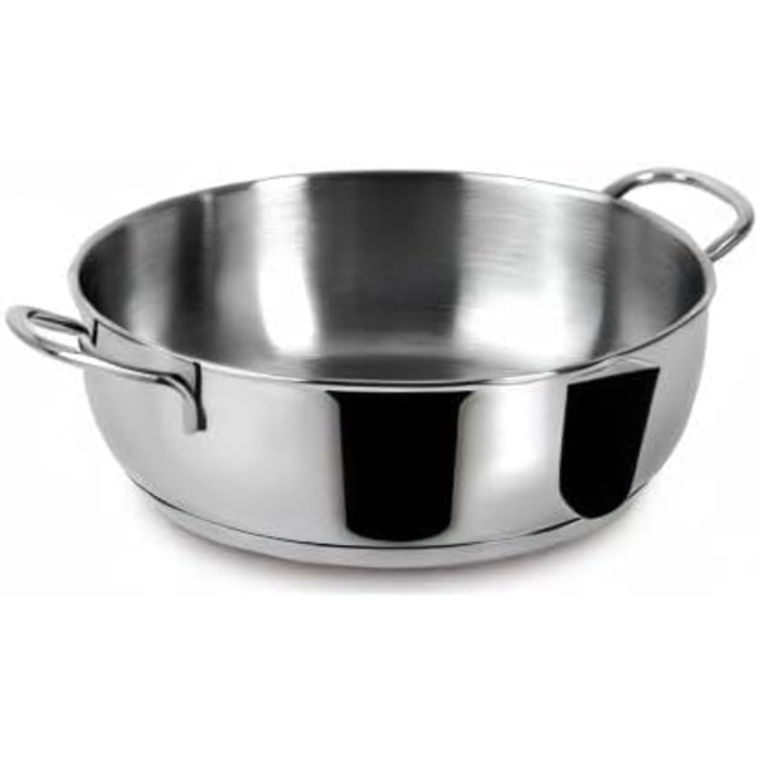 Форма для запікання Lagostina Jede Ø 24 см з нержавіючої сталі 18/10 з дном Lagoseal Plus, зовнішня поверхня сатинова, широкі ручки, для всіх типів плит, включаючи індукційну