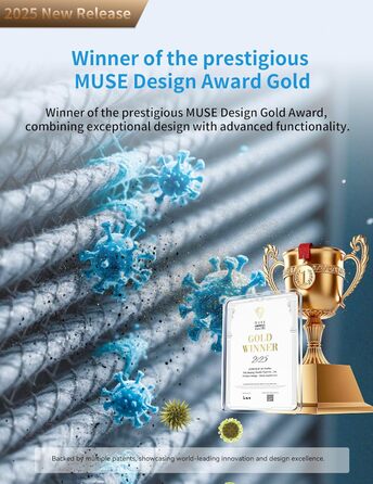 Повітряочисник з HEPA фільтром H13, сумісний з Matter, Apple Home, Alexa, Google Home, Home Assistant, ароматерапія, еко-режим, 62 м²