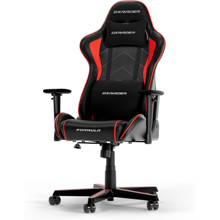 Ігрове крісло DXRacer FORMULA L, шкіра ПВХ, чорний/червоний