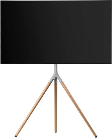 Універсальний штатив для телевізора One For All - 32-65'' LCD/LED/Plasma/OLED/QLED - поворотний 360°, регулювання висоти, VESA 400x400, стильний дизайн WM7472 Oak & Silber-Grau