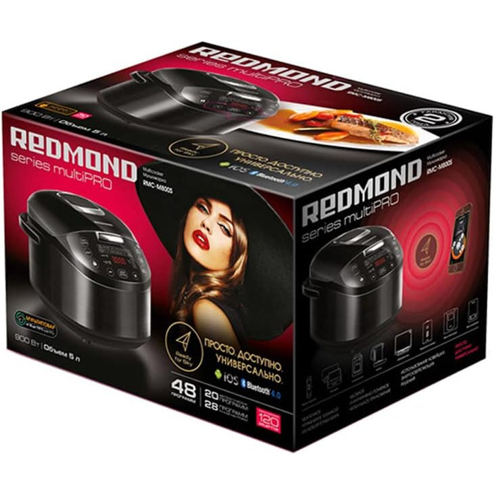 Мультиварка REDMOND SkyCooker RMC-M800S: 5 л, керування через додаток, Smart