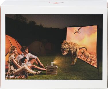 BYINTEK P70 Mini 3D проектор: портативний LED проектор з Wi-Fi, Android 9.0, підтримка 1080P/4K, акумулятор, сумка та штатив (сірий)