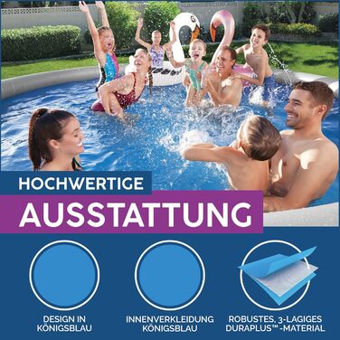 Каркасний басейн Bestway Fast Set з фільтром, круглий, 457x122 см, синій