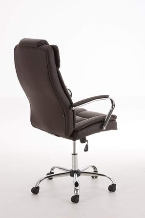 Офісне крісло Xanthos, високоякісна оббивка, чохол зі штучної шкіри, поворотний, регульований по висоті, коричневий