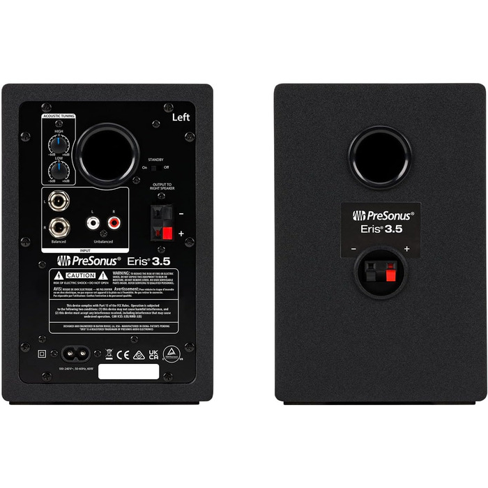 Акустична система PreSonus Eris 3.5 Gen 2, 50 Вт, чорна - для мультимедіа, геймінгу та студійної музики