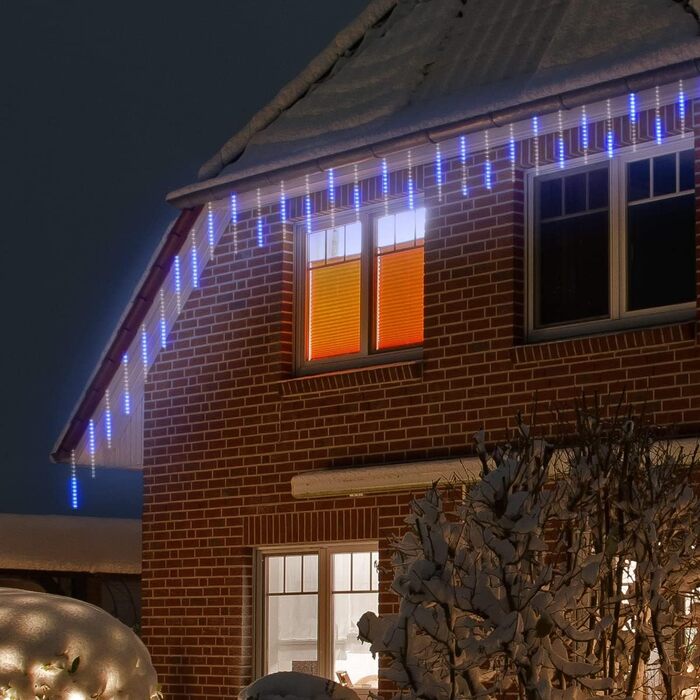 Зовнішні водонепроникні різдвяні гірлянди (синій), 480 LED 10 Tube 50cm