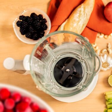 Стаціонарний блендер Cecotec Grand Katana 2700MAX Total Destroy Screen - 2700W, цифровий дисплей, 1.8л скляний глечик (білий)