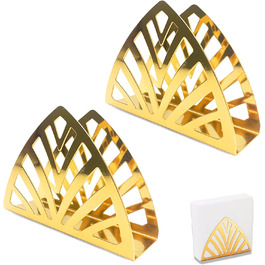 Тримач для серветок з 2 предметів, трикутник з нержавіючої сталі Simplicity, для кухонних стільниць, обідніх столів, золото