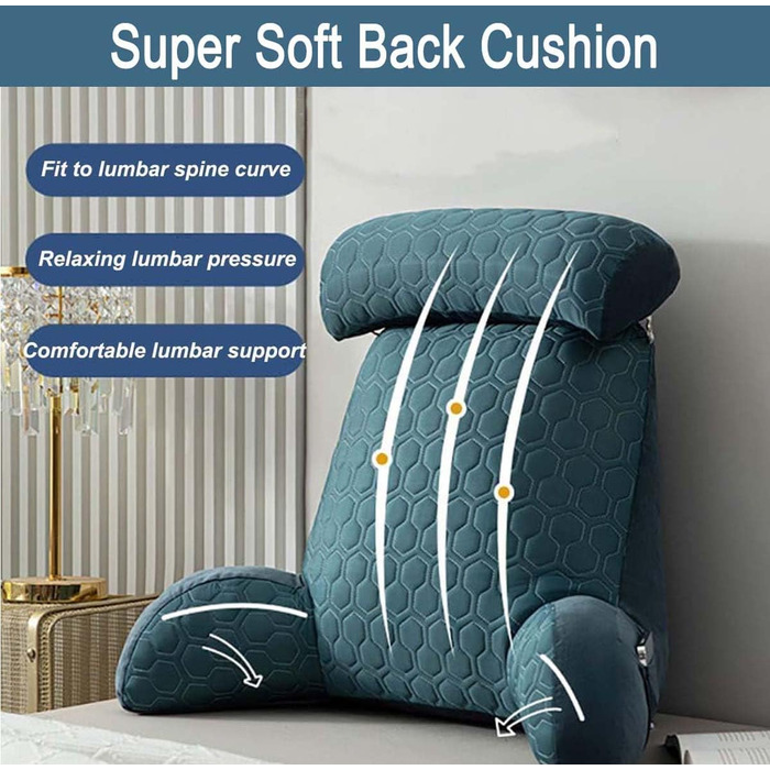 Підлогове крісло-мішок Kongdson для читання, рожеве: м'яке велике крісло з підлокітниками, портативна спинка, знімний підголівник для читання, відпочинку, перегляду телевізора, ігор, з можливістю прання