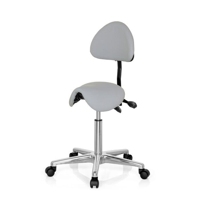 Крісло-стілець / Обертове крісло / Офісне крісло TOP WORK 20 з штучної шкіри сірого кольору hjh OFFICE