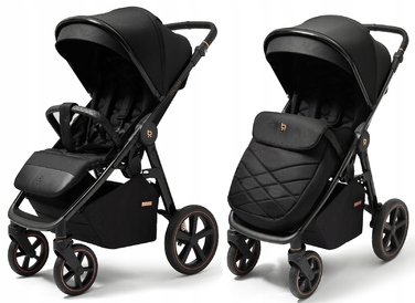 Дитячий візок-прогулянка 4BABY Xplode, чорний, алюмінієвий, з аксесуарами