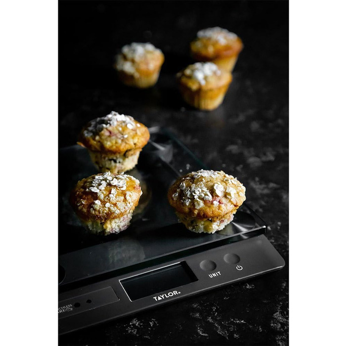 Кухонні ваги Taylor Pro Digital з таро-функцією, 14,4 кг, прозорі