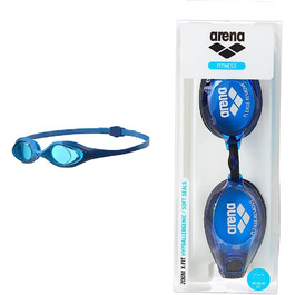 Тренувальні плавальні окуляри унісекс для відпочинку на арені Zoom X-Fit, чорно-синьо-чорні (57), одного розміру і дитячі тренувальні плавальні окуляри унісекс Spider Junior, сині-світло-блакитні-сині(78), одного розміру