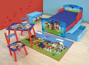 Дитяче ліжечко Fun House 712532 Paw Patrol, з дерев'яними планками, МДФ, синій, 140 x 70 x 59 см