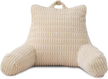 Крісло-мішок Holawakaka для читання та відпочинку з підлокотниками та спинкою, велике, кремове