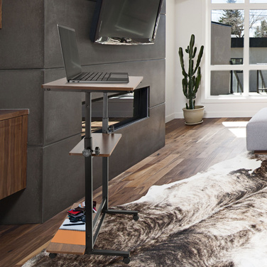 Робочий стіл / Комп'ютерний стіл СТАНЦІЯ II 50 x 80 см чорний / горіх hjh OFFICE