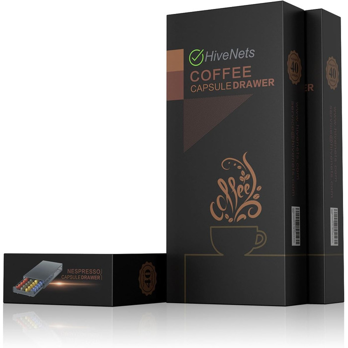 Утримувач для капсул кави, ящик-органайзер для Nespresso, вміщує 60 шт.