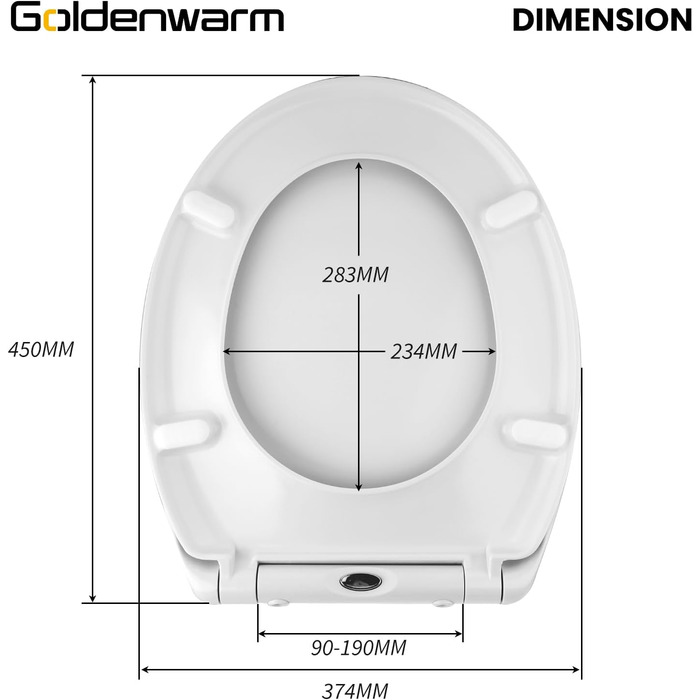 Овальне сидіння для унітазу Біла кришка унітазу з дюропласту Кришка унітазу з механізмом плавного закриття Легка установка Антибактеріальна кришка унітазу з МДФ Плоска