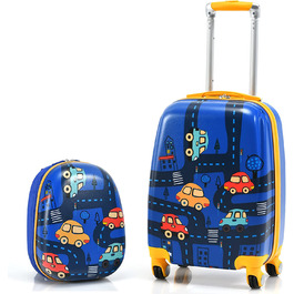 Дитяча валіза DREAMADE з рюкзаком 18 12 , набір дитячих валіз, дитяча валіза 2 шт. дитячий набір візків, дорожній візок для дитячого багажу