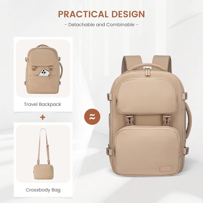 LOVEVOOK Рюкзак для ручної поклажі в літак 40L, жіночий великий, 17.3